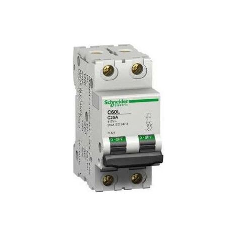 Disjoncteur 3A 2P courbe C 25kA C60L MULTI9 (remplacé par A9F94203) SCHNEIDER 25420 (1/2)