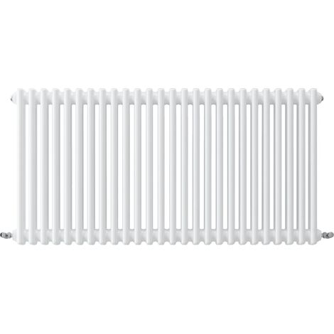 Acezanble Horizontal Traditional Cast Iron Style Radiator 600x1190mm 3 Column White (1/4)