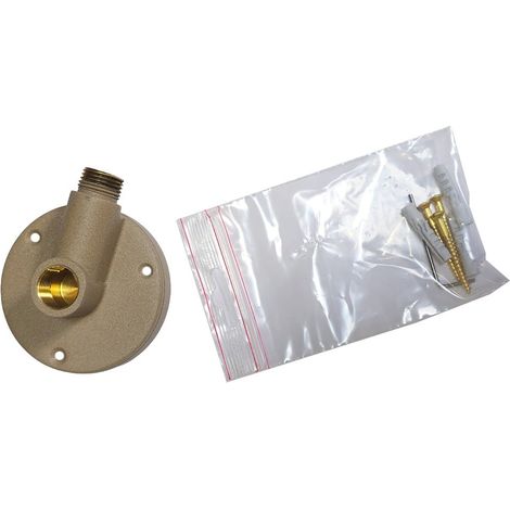 Applique pour robinet de jardin à visser Mâle 1/2" (15/21) pour raccordement cuivre protégé du gel - Coloris Sable - Anquier (1/5)