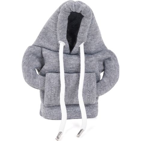 Weihnachts-Sonderedition: Schalthebelabdeckung im Hoodie-Stil für Auto, inklusive Handbremshebelabdeckung – Grau (1/4)