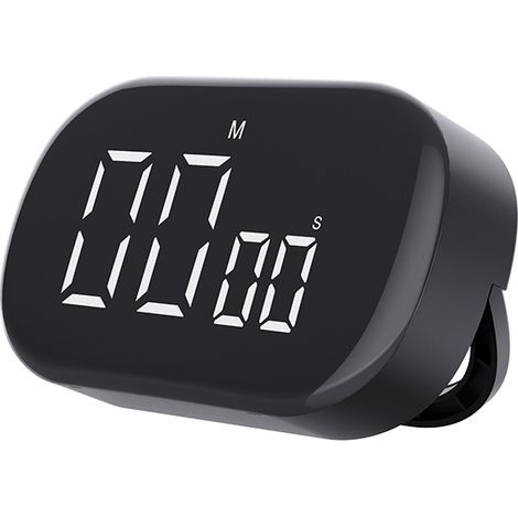 Minuteur de cuisine noir - compte à rebours -