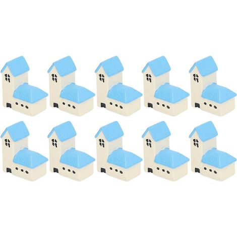 Miniatur-Schloss aus Kunstharz für Puppenhäuser, Set mit 10 niedlichen Dekofiguren, mikroskopische Landschaft, Heimdekoration, Feenschloss (1/5)