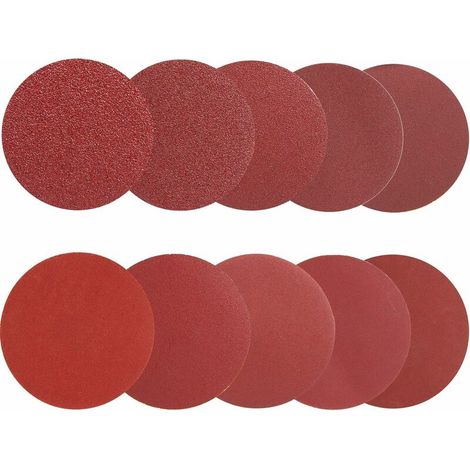 100Pcs 125mm Sanding Discs, Sanding Discs, 180/240/320/400/600/800/1000/1200/1500/2000 Sandpaper (10 Discs per Grit Size) (1/5)