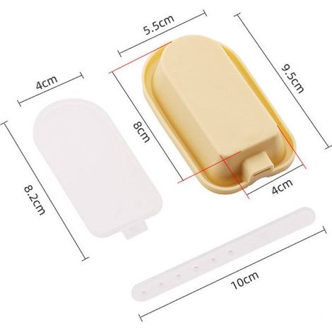 Silikon-Eiswürfelform mit 4 Fächern und kältebeständigem Deckel (1/5)