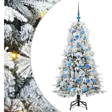 Albero di Natale  Albero natalizio  Albero festivo Artificiale con Rami Pieghevoli Bianco 150 cm (1/5)
