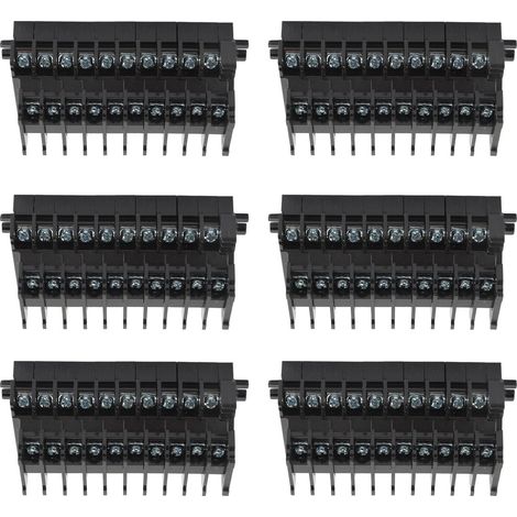 Bloc de borne à vis TBD-10 rail combiné double étage en cuivre 10A/600V bornier galvanisé pour câble 0.5-1.5mm² lot de 100 (1/5)