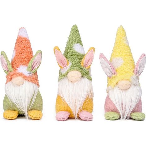 Pâques Décoration Lutin, 3 Pâques Lapin Tomte Gnom Décoration de Table Lutin Décoration pour Famille Festive (1/5)
