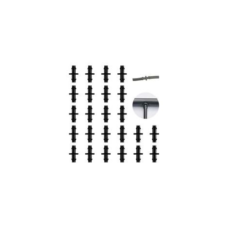 200 Connecteurs Irrigation Goutte à Goutte 1/4 Pouce, Raccords Barbelés Droits pour Tuyau d'Arrosage, Kit Jointure Micro-Irrigation (1/4)