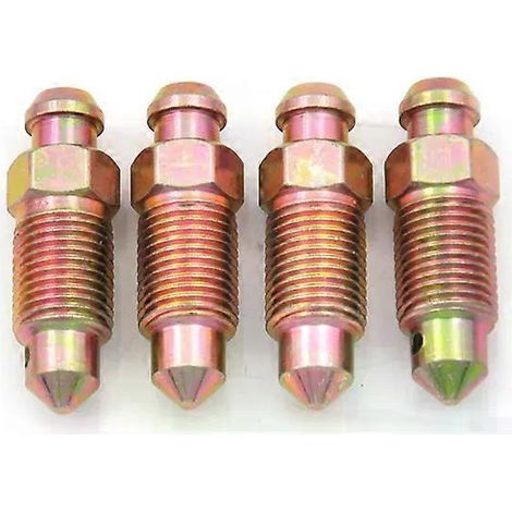 Quatre vis de purge en acier pour étriers de freins de moto M10 x 10 mm (1/5)