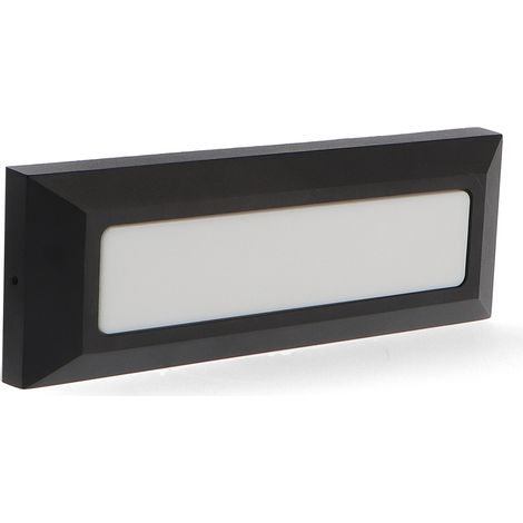IluminaShop - Baliza de Superficie LED  Long Rectangular Negro 5W IP54  Blanco Calido 3000K (1/5)