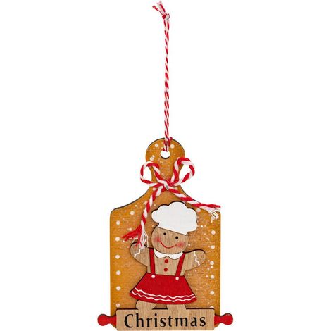 Tagliere natalizio in legno per pan di zenzero h.12,5cm - Feeric lights & christmas