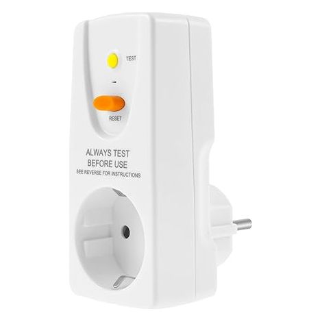 Enchufe con interruptor automático Fi 16A, ultra seguro, a prueba de fugas, a prueba de golpes, ignífugo, adaptador de protección personal, interruptor automático, enchufe de contacto de protección pa (1/5)