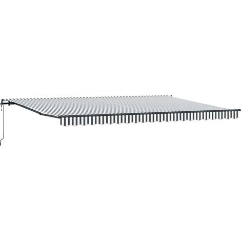 Maison Exclusive - Markise Automatisch Anthrazit und Weiß 500x300