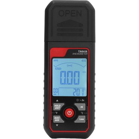 Digitales 8-Blatt-Anemometer, hochpräzises Handwindgeschwindigkeitsmessgerät, Messbereich 0,06–30,0 m/s (1/5)