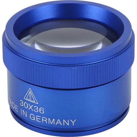 Loupe portable 30x pour l'identification de bijoux et de pièces de monnaie (bleue) (1/5)