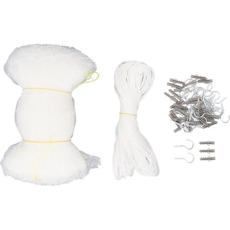 Filet de balcon pour chat en nylon, installation facile, protection anti-chute pour animal domestique, filet de sécurité pour style de fenêtre, taille unique : 8 x 3 mètres / 26,2 à 9,8 pieds (1/5)