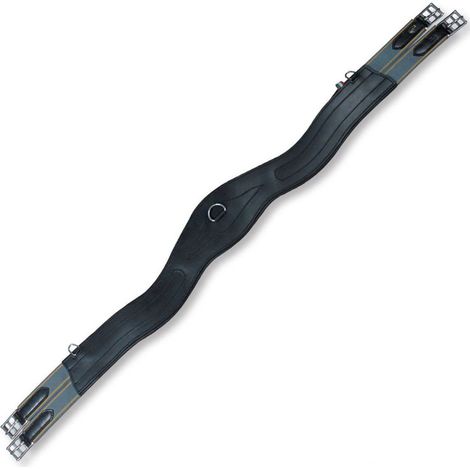 130 cm, Marrone e Argento: Sottopancia inglese in cuoio modello Logic con cinghie in acciaio e terminali elastici (1/4)