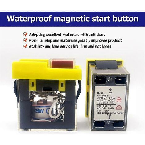 Interrupteur de sécurité universel Kjd6 5E4 250V 6A : interrupteur électromagnétique étanche, protection contre les coupures de courant