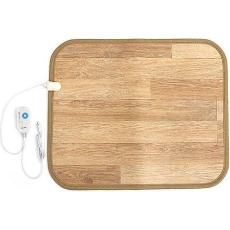 1 tapis chauffant pour pieds, 50x60 cm, 100 W, réglage 9 niveaux, imperméable et résistant aux rayures, usage bureau / maison (1/3)