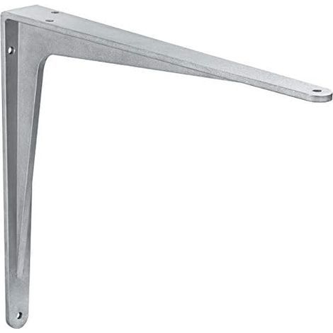 Shelf console  HERAKLES  Depth: 240mm  1 Aluminum bracket, screw-on wall hook  Load capacity 200 kg for wooden shelves  Stainless shelf support