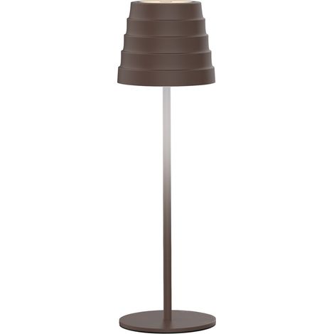 Lampe de table LED rechargeable IP54 mod. Maya couleur marron (1/3)