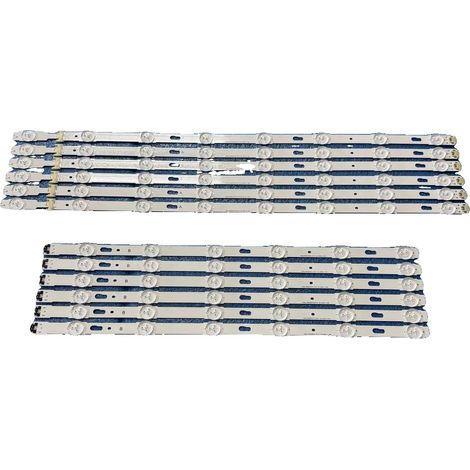 Barra de retroiluminación LED, 1128 mm de largo, material cobre, 14 LED por barra, compatible con los modelos UE55JU6580 a UE55JU7502, juego de 12 unidades. (1/5)