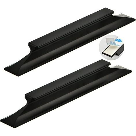 2 pièces poignée de porte coulissante auto-adhésif Poignée de grange alliage d'aluminium Poignées pour placards d'armoire Tirer noir Bouton de Meuble Poignet Pas de poinçonnage (Length 200mm)
