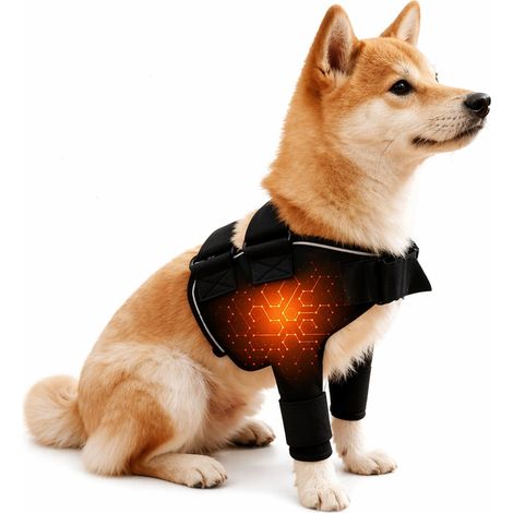 Orthèse de soutien d'épaule pour animaux - Protection et enveloppe chauffante pour l'articulation de la patte avant canine (1/5)
