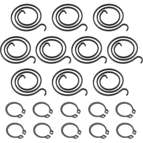 20 Pièces Kit de Réparation de Ressort de Poignée de Porte Bobine de 2.5 Tours Bobines de 2mm d'épaisseur Et de Diamètre de 27.5mm Circlip de 1mm Kit de Poignée de Porte à Monter (1/5)