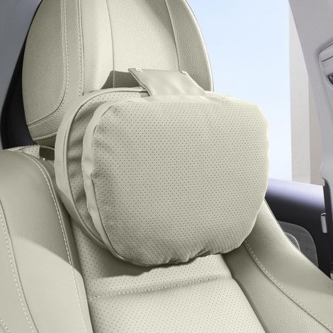 Oreiller de voyage ergonomique pour voiture, bureau, siège, double face, gris clair (1/5)