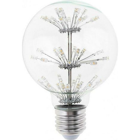 Lampadina led 3W 2700K luce calda attacco E27 sfera globo G95 stella luminosa (1/5)