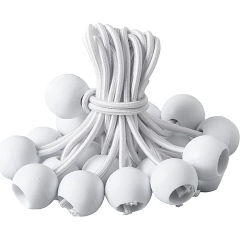 Perles élastiques cordon sandow – Lot de 50 – Pour tente, camping, arrimage – Usage intensif (1/5)