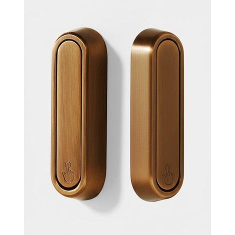 Paquete de 2 ganchos de pared plegables de aleación de zinc, adhesivos, sin necesidad de taladrar, para baño/cocina, color dorado. (1/5)