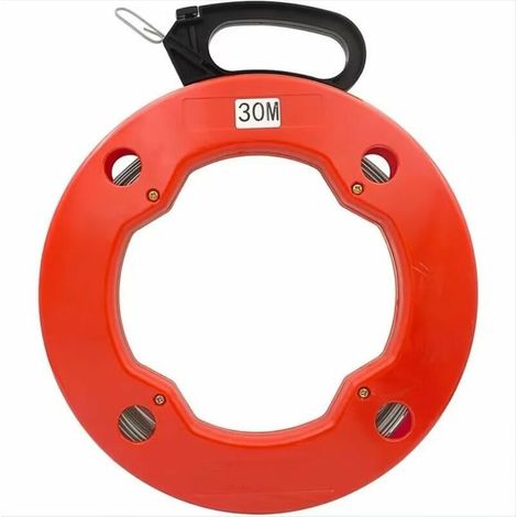 Aiguille tire fil 30M Aiguille électricien en Acier, Fish Tape pour Cable en Boîtier Plastique avec Tête Flexible de Guidage (1/4)