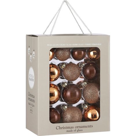Mica Decorations Ensemble de babioles de Noël Brun H7xl7xL7cm (1/5)