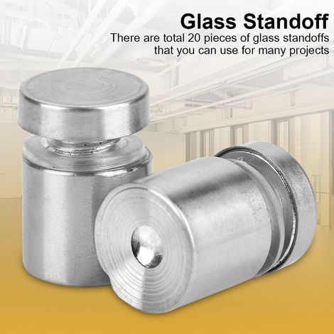 20 Fixations en acier inoxydable M12x20mm pour panneaux publicitaires, boulons de montage pour entretoises en verre (1/5)