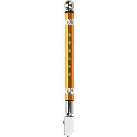 Cutter à verre portable à roue avec poignée antidérapante pour verre de 3 à 15 mm (vert) (1/5)