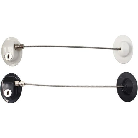 QORVA-Interrupteur de fin de course de sécurité pour fenêtre, longueur totale 24 cm, (NOIR + BLANC) (1/2)