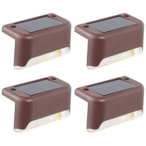 BUNTHAUS 4 Pièces Éclairage Solaire Extérieur pour Escaliers Lumière LED Étanche Décoration Jardin Mur Clôture Rampe Idéal Chemin Maison (1/5)