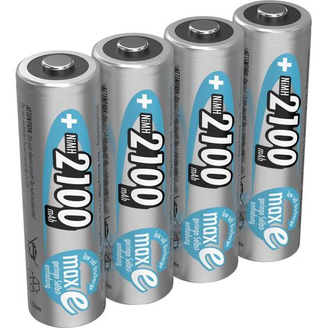 Ansmann maxE HR06 Batteria ricaricabile Stilo (AA) NiMH 2100 mAh 1.2 V 4 pz. (1/5)