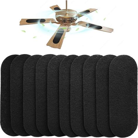 Filtre à charbon actif pour pales de ventilateur de plafond, coussinet en coton de 10 mm d'épaisseur, purification de l'air, élimination de la poussière et des odeurs, accessoire pour ventilateur, épo (1/5)