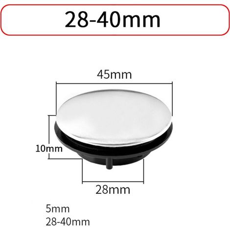 Bouchon de trou d'évier 4 paquets (1,1 à 1,57 pouces de diamètre) couvercle de trou de robinet d'évier couvercle de trou de robinet de cuisine en acier inoxydable (1/4)