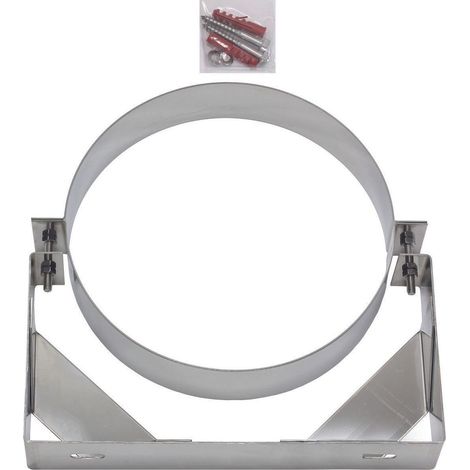 Vaillant Staffa a muro DN 300 acciaio inox per sistema di scarico facciata DN 200, 0020095576