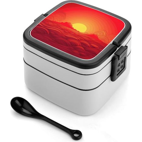 Boîte à bento Red Sunrise - lunch pour adulte avec cuillère (1/5)