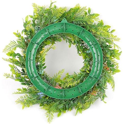 Couronne d'œufs de Pâques, couronne de fleurs colorées faite main en plastique pour porte (1/4)
