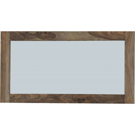 Miroir horizontal 130x70cm - Bois de Sheesham/Palissandre huilé (Taupe) - NATURE GREY 071