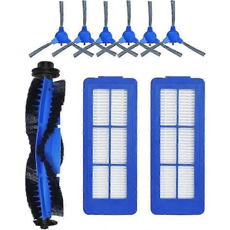 Pièces de rechange compatibles avec les aspirateurs Eufy Robovac 11S Max, 15C Max, G10, G20, G30 et G30 Edge/Hybrid : brosses latérales rotatives et filtres HEPA haute performance. WHBYV (1/4)