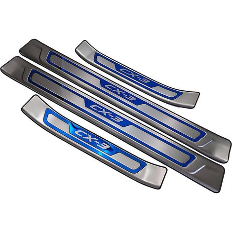 Seuil de porte de protection pour Mazda CX-3 2014-2024 (taille unique, bleu) (1/5)