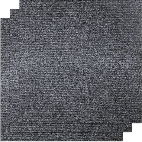 30 Pièces Dalles de Moquette Auto-Adhésives, 30CM x 30CM Carreaux de Sol Faciles Décoller et Coller Dalles de Moquette Antidérapantes et Résistantes pour Bureau Salon Chambre (Gris Foncé) (1/5)