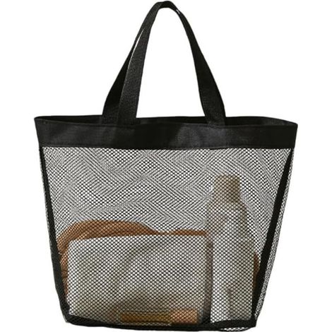 Breathable Mesh Shower Bag, Quick Dry Shower Caddy, Portable Mesh Storage Bag, Suitable for Travel, Business Trip, Vacation, Dormitory, See Image, S (1/4)
